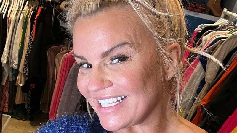 Kerry Katona rocks dark locks as she