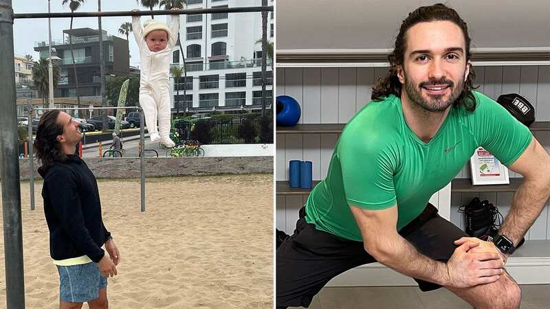 Joe Wicks defends pic of baby daughter dangling from push up bar (Image: INSTAGRAM/GETTY)
