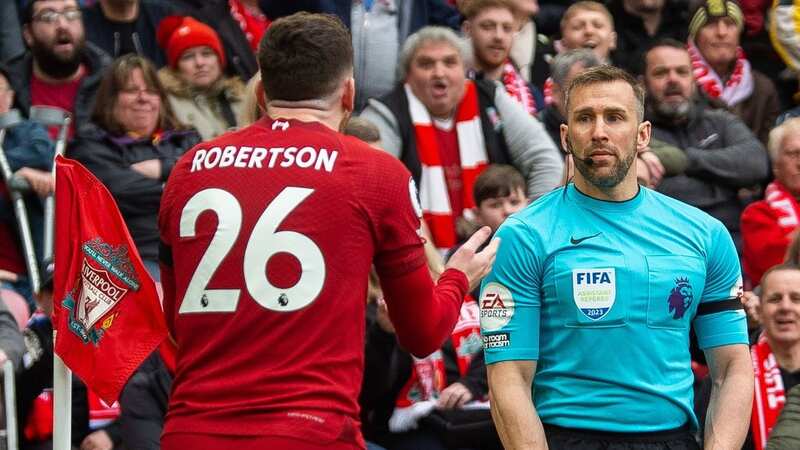 Andy Robertson was involved in a controversial incident with assistant referee Constantine Hatzidakis on Sunday (Image: PETER POWELL/EPA-EFE/REX/Shutterstock)