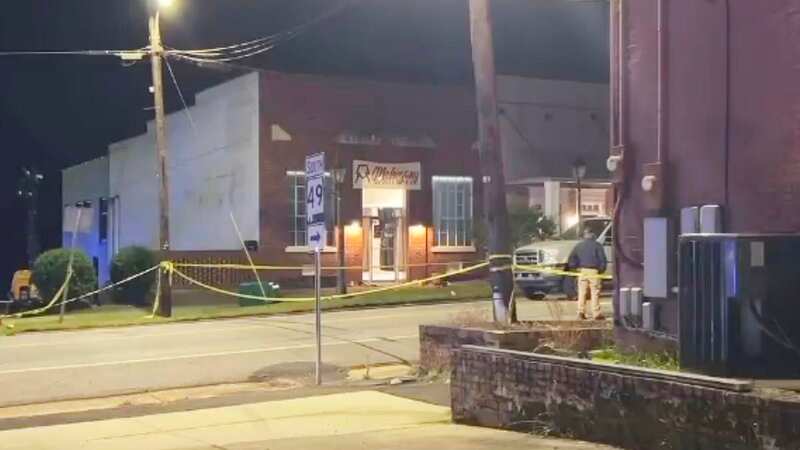 The scene in Dadeville, Alabama, after a reproted shooting at a teen