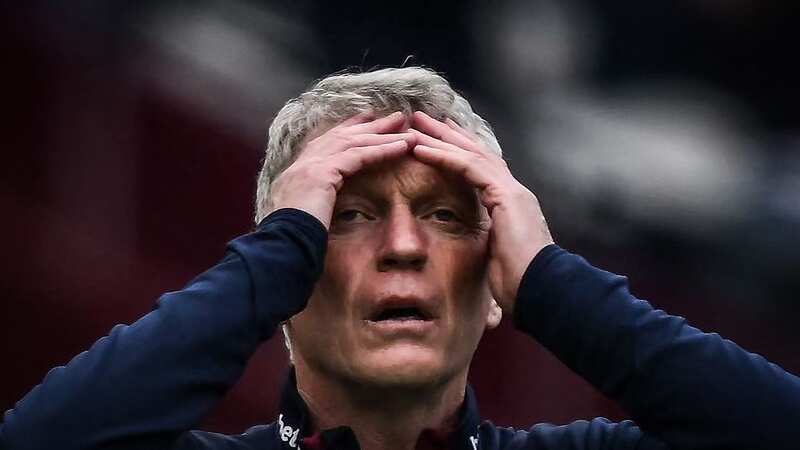 David Moyes, Manager of West Ham United, looks on after the team