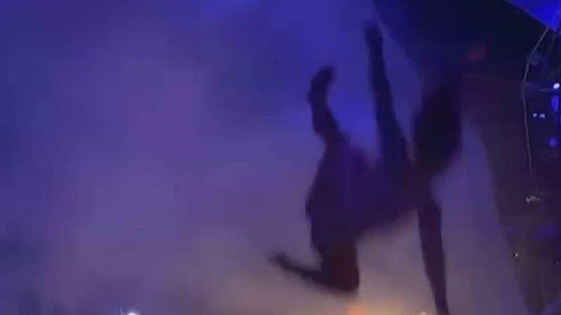 A shocking recording has shown a dancer falling from 20ft while performing at Coachella (Image: BACKGRID)