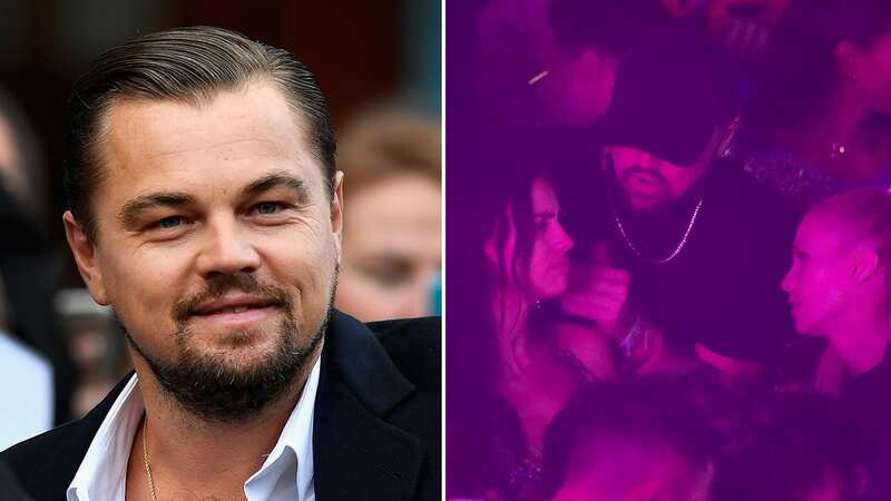 Leonardo DiCaprio pictured with pals at the Coachella afterparty (Image: Getty Images for Tequila Don Jul)