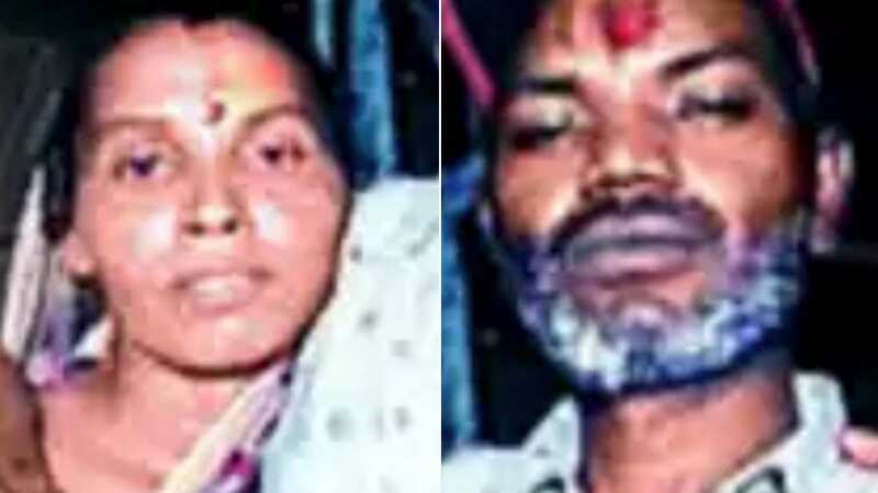 Farmer Hemubhai Makwana, 38, and 35-year-old wife Hansaben
