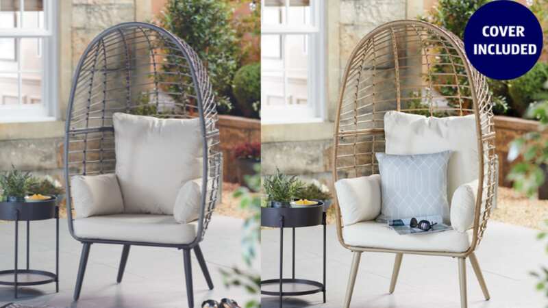 Get your hands on this gorgeous cocoon chair today (Image: Aldi)