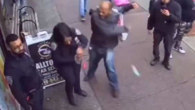 Female cop smashed in head from behind in broad daylight glass bottle attack