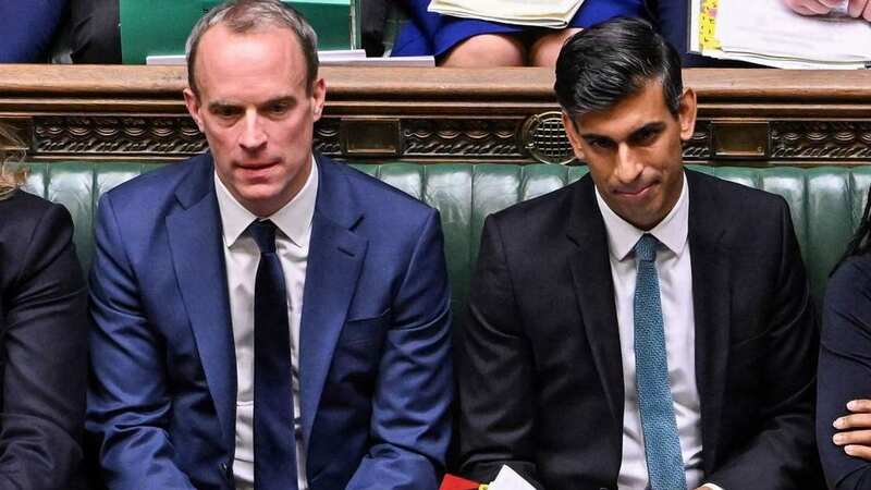 Rishi Sunak is considering whether to sack his deputy Dominic Raab following a probe into bullying complaints (Image: AFP via Getty Images)