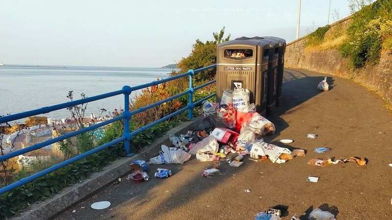 Rubbish left at Plymouth Hoe (Image: PLymouth Live/Katie Oborn)