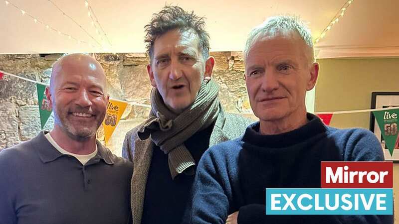 Geordie icons Alan Shearer, Jimmy Nail and Sting (Image: @alanshearer/Twitter)