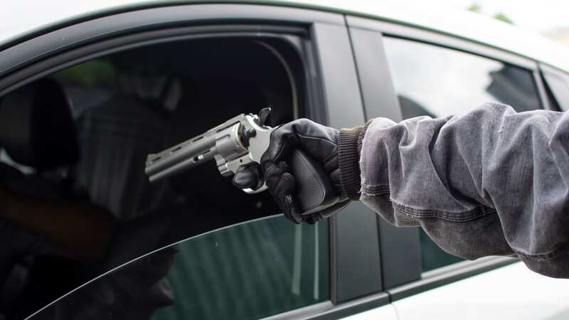 Carjackers are using their cars to block a victim