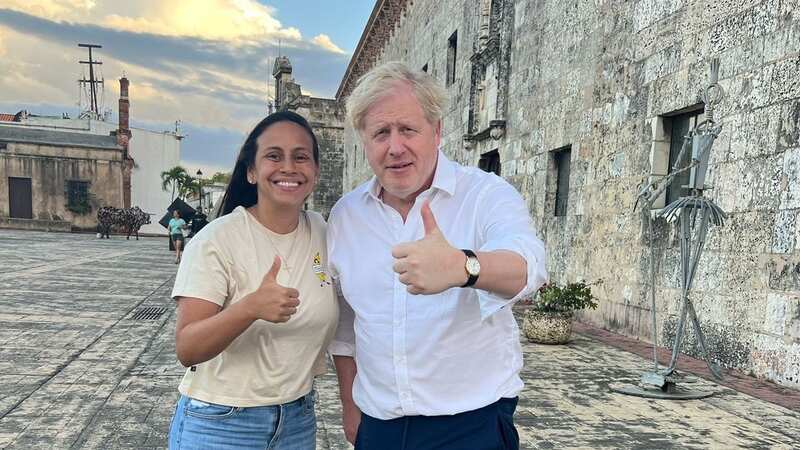 Boris Johnson on holiday in the Dominican Republic