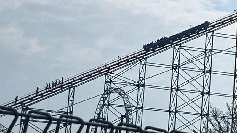 Thrillseekers made a terrifying walk down the rollercoaster after it stopped mid-ride for a second time in two weeks (Image: Lacey Cooke/MEN Media)