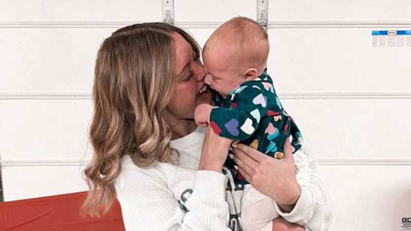 BriAnna Blanton with surprise daugther Oakleigh (Image: BriAnna Blanton / CATERS NEWS)