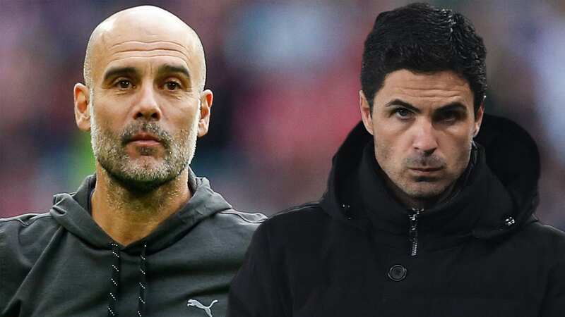 Pep Guardiola and Mikel Arteta are competing for the Premier League title (Image: Getty Images)