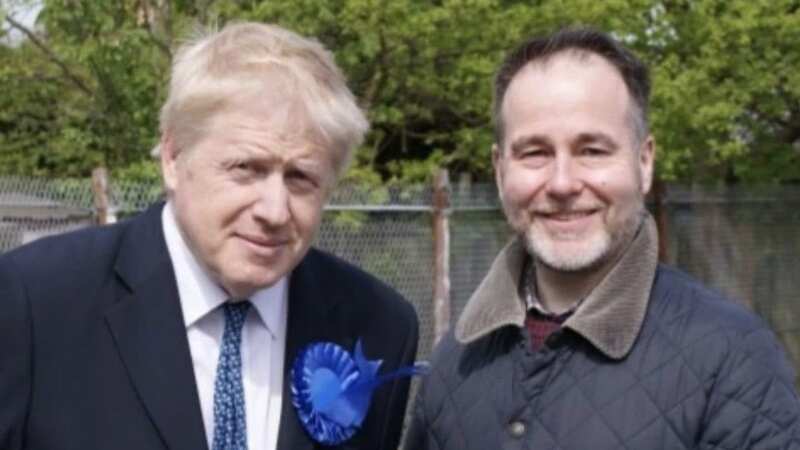 Boris Johnson with former Tory deputy chief whip Chris Pincher
