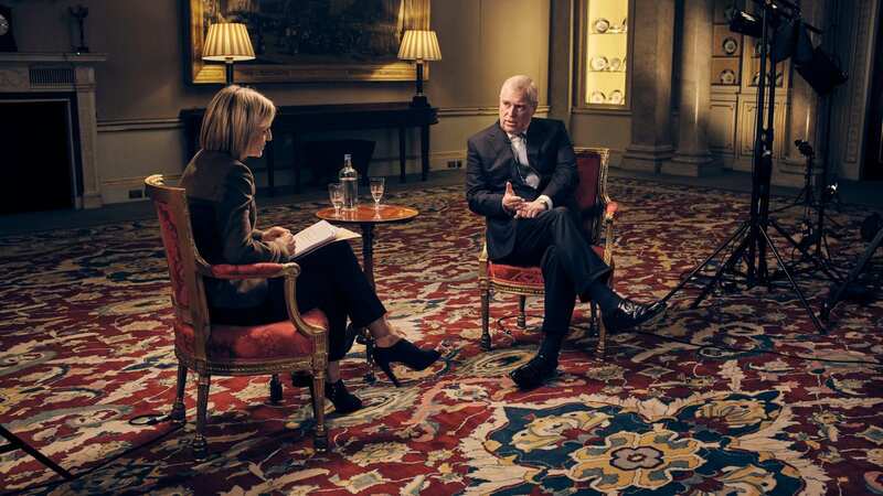 Prince Andrew being grilled by Emily Maitlis on Newsnight (Image: PA)