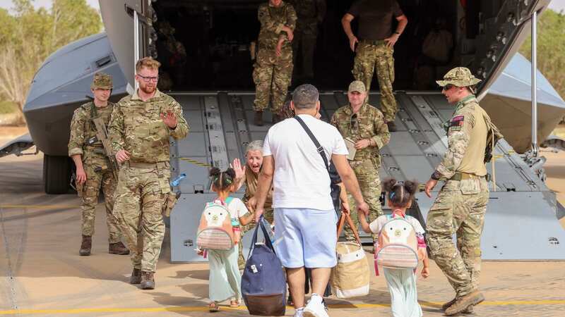 British nationals being rescued from outside Khartoum by UK forces (Image: PA)