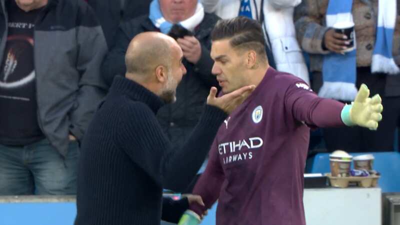 Pep Guardiola and Ederson were spotted in a heated debate after Man City