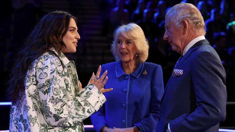 King Charles and Camilla chatting to the UK