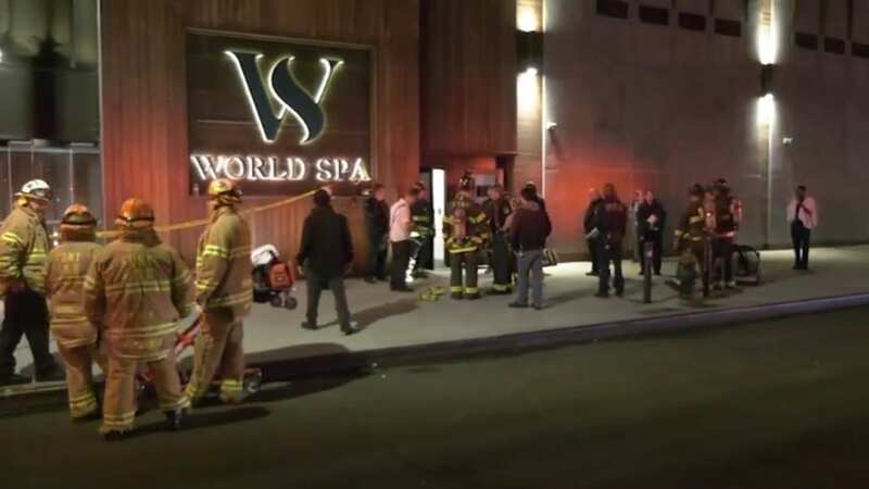 Five people were hospitalized after two cleaning chemicals were mixed together at a Brooklyn spa. (Image: ABC 7)