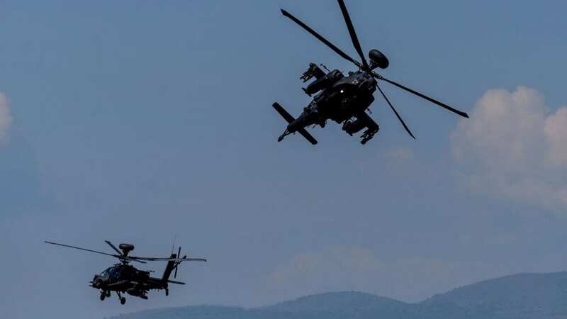 Two Apache helicopters crashed in Alaska (Stock photo) (Image: AFP via Getty Images)