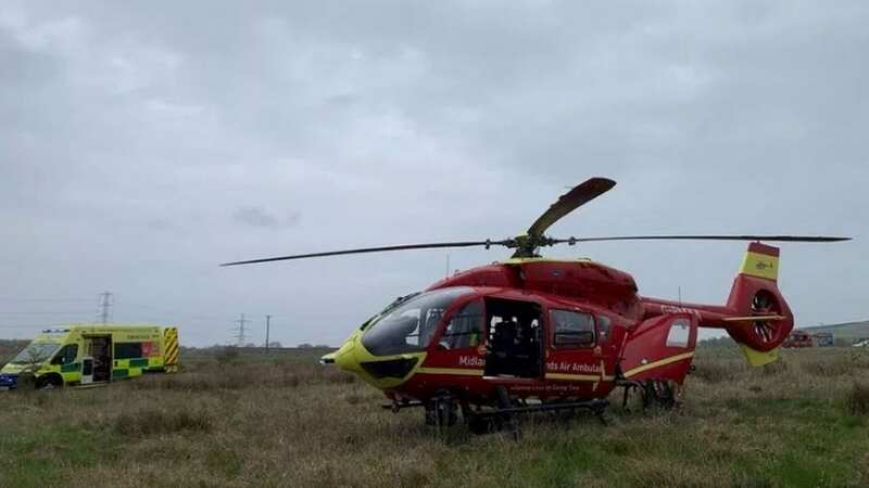 The man was taken to University Hospital Coventry and Warwickshire but could not be saved (Image: Midlands Air Ambulance)