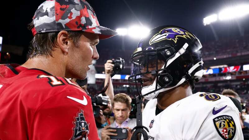 Tom Brady has congratulated Lamar Jackson on signing his huge deal with the Baltimore Ravens (Image: Douglas P. DeFelice/Getty Images)