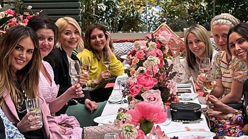 Holly Willoughby was joined by friends for a boozy brunch (Image: abbeyclancy/Instagram)