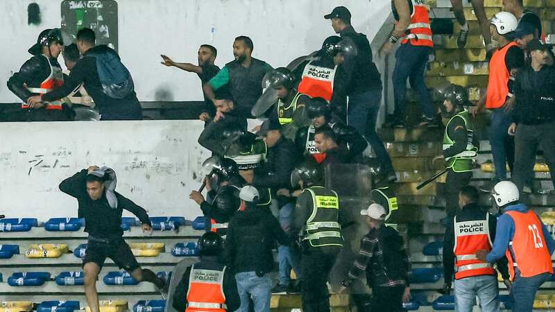 Police struggled to control the crowds at the Mohammed V Stadium (Image: Getty Images)