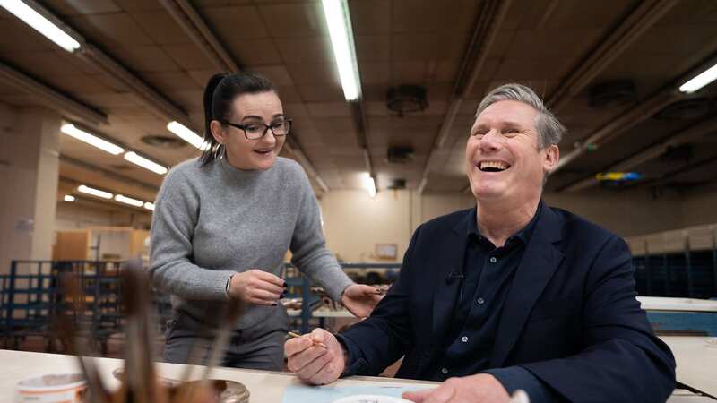 Keir Starmer on the campaign trail in Derbyshire (Image: PA)
