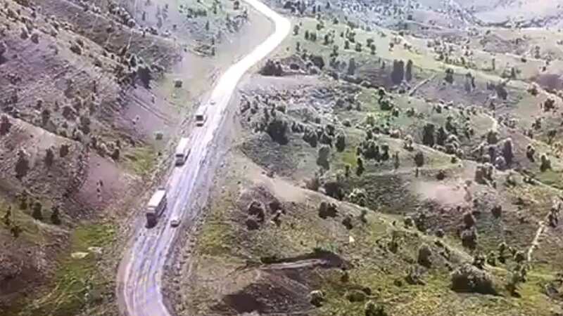 The bus carrying soldiers overturns after speeding up to overtake other vehicles (Image: CEN)