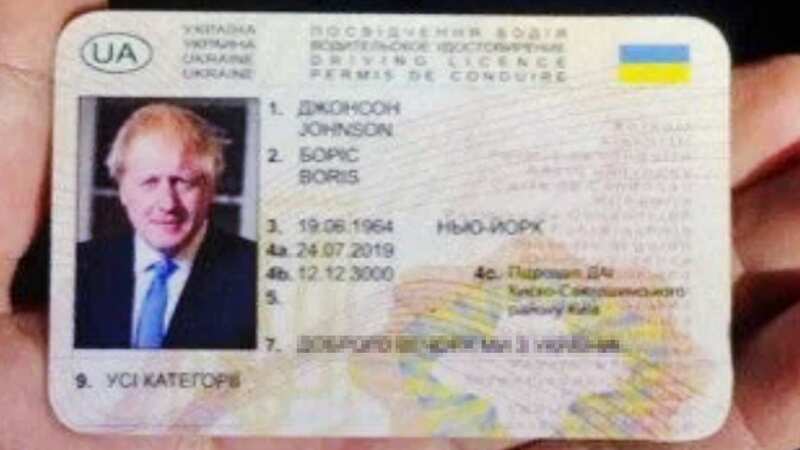 The fake Ukrainian document had a photo of Mr Johnson plus his correct birth date. (Image: politie_groningen_centrum/Instagram)