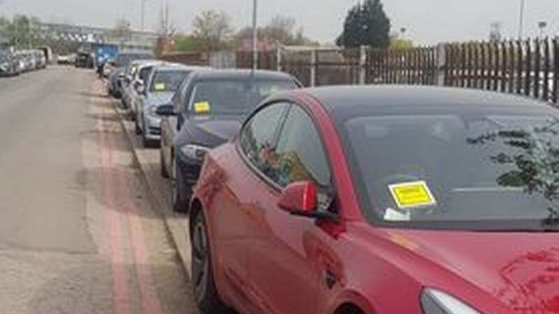 A line of cars with parking tickets in Gladstone Street, to the east of the main Hull Royal buildings (Image: Hull Live WS)