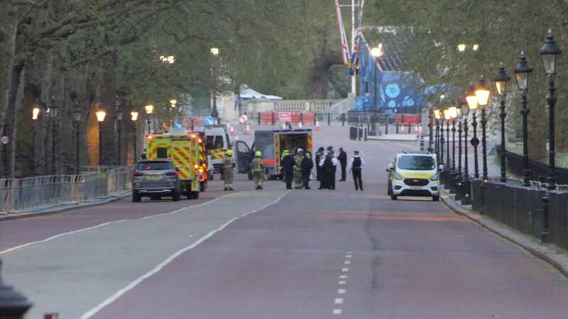 A man was arrested at the scene after he was seen throwing multiple items onto the ground at around 7pm on Tuesday evening (Image: UkNewsinPictures)