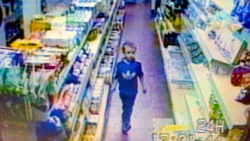 CCTV footage of Daniel Entwistle in the nearby newsagents on the day he vanished (Image: albanpix.com)