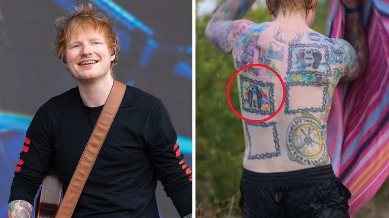 Ed Sheeran has showed off his huge new tattoo, which hints at how many children he wants