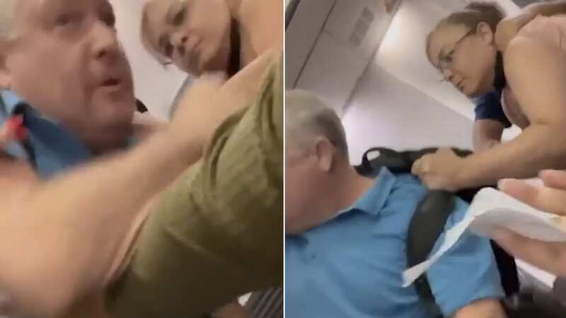Man punches flight attendant repeatedly and tries to open plane