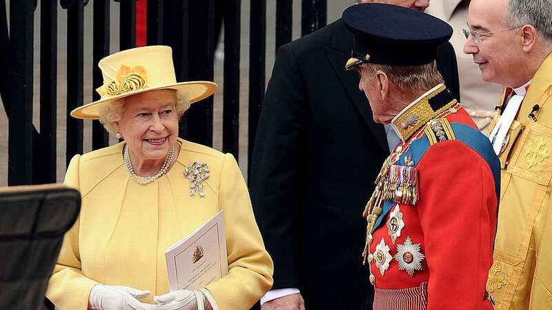 Queen Elizabeth II and Prince Philip at Westminster Abbey for Prince William and Kate