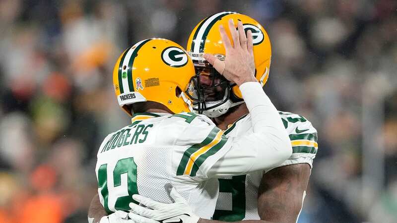 Aaron Rodgers and Marcedes Lewis enjoyed a productive relationship over five seasons as Green Bay Packers teammates (Image: Getty Images)