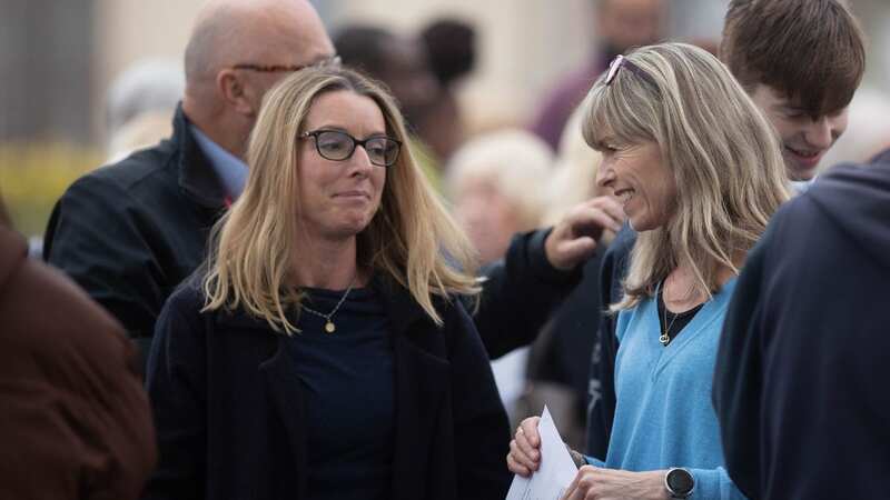 Dr Fiona Payne with Kate McCann at a vigil to commemorate the 16th anniversary of Madeleine McCann