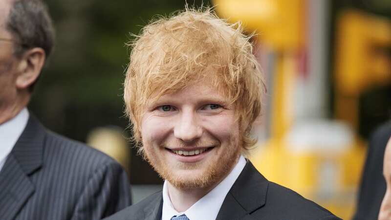 Ed Sheeran smiled after his victory (Image: JUSTIN LANE/EPA-EFE/REX/Shutterstock)