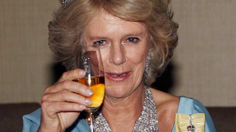 Queen Camilla likes to enjoy a cheeky gin and tonic or a glass of wine (Image: PA)