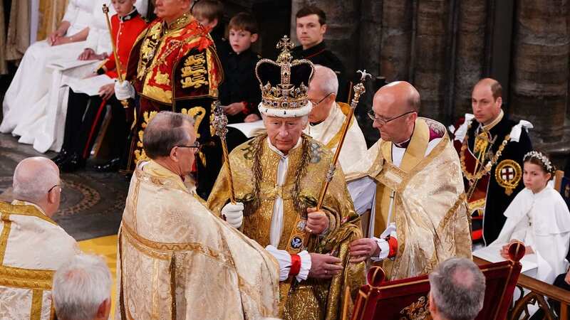 King Charles III wearing St Edward