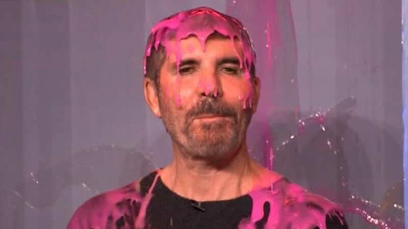 Simon Cowell covered in slime on Britain