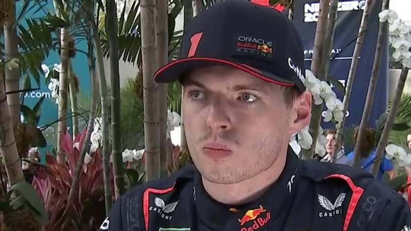 Max Verstappen was angry with himself after qualifying in Miami (Image: Sky Sports)