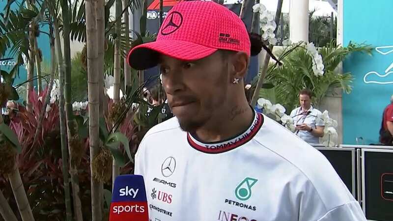 Lewis Hamilton suffered a dismal qualifying session in Miami (Image: Sky Sports)