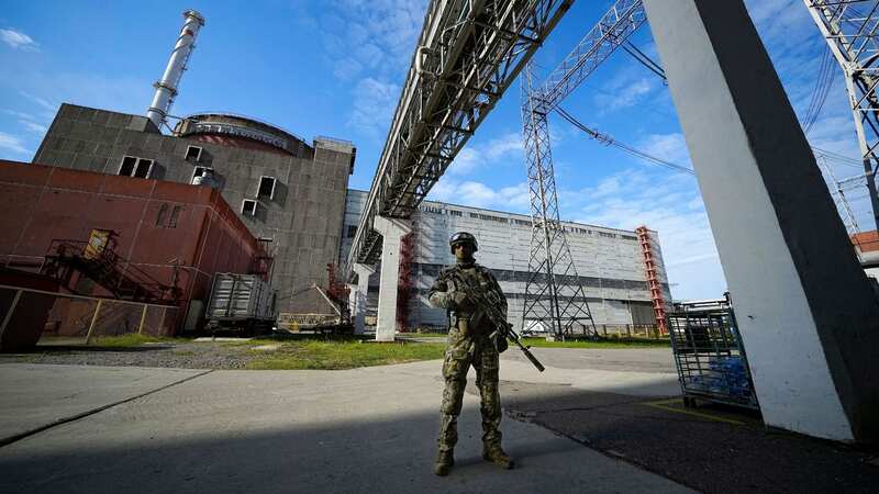 A Russian serviceman guards in an area of the Zaporizhzhia nuclear power station (Image: Uncredited/AP/REX/Shutterstock)