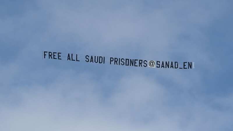 The plane flew over the stadium ahead of Newcastle