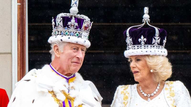 King Charles and Camilla appear on the Buckingham Palace balcony (Image: REX/Shutterstock)