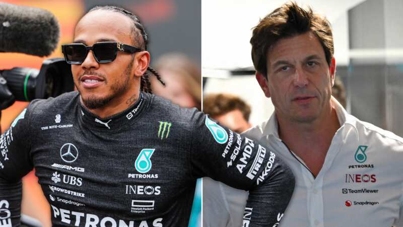 Lewis Hamilton played nice with George Russell on track in Miami (Image: Getty Images)